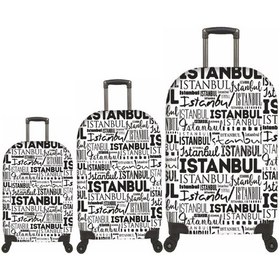 Resim My Saraciye My 79 İstanbul Valizler İçin Kılıf Seti Kabin Orta Ve Büyük Beyaz 