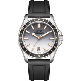 Resim Slazenger SL.09.2531.1.05 Silikon Kordon Çelik Kasa 10 Atm Suya Dayanıklı Siyah Renk Erkek Kol Saati 