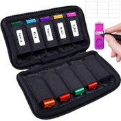 Resim WesData 10 Yuvalı USB Bellek Sürücü Organizatör Kılıfı Etiketli Bölmeler & Saplı - Kalemler, Kulaklıklar, Teknoloji Aksesuarları için Taşınabilir Dayanıklı Polyester Depolama - Seyahat ve Ofis Düzeni, Flash Sürücü Saklama Kılıfı, Kompakt Tasarım, Sağlam Yapı, Düzenli Kişiler İçin 