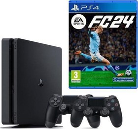 Resim Playstation 4 Slim 1 TB + 2.Dualshock +Fc 24 