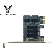 Resim Dashanshop Nıutoubırd Pcıe 1x 4 Port Sata 6gbps Genişletme Kartı Ssd Hdd Yükseltme Tak Çalıştır 