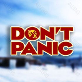 Resim 1 adet Panik Edin Yok Hitchhiker's Guide to The Galaxy Dayanıklı Vinil Çarpışma Çıkartısı, 12.7 cm, Parlak Renklerle Hava Koşullarına Dayanıklı 