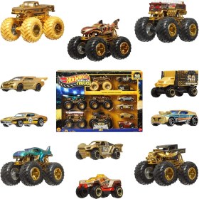 Resim Hype Store ® Trucks Bigfoot Şampiyonları Araba ve Kamyon Çoklu Arabalar, Metal Bigfoot, 5-Alarm, Shaker, -Wrex, Tiger ve 6 Araba, JDW07 