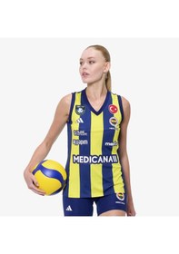 Resim Adidas Fenerbahçe Kadın Mavi/sarı Voleybol Forması Kc3615 Mavi 