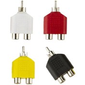 Resim Suntek Rca Y Splitter Av Ses Video Fiş Dönüştürücü Erkek Kadın Kablo Adaptörü 