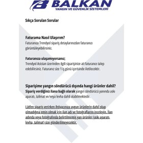 Resim BALKAN YANGIN VE GÜVENLİK SİSTEMLERİ 6 kg Tozlu Yangın Tüpü Tse Ce Belgeli Ruhsata Uygun 4 Yıl Set (Talimat-Levha-Askı) 