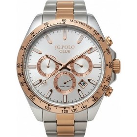 Resim Jg. Polo Club Erkek Kol Saati Gold Ve Silver Renk, Beyaz Kadran - S02891c, 2 Yıl Garantili Altın - Gümüş 