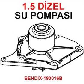 Resim MEGANE 2 - KANGO 1.5 DİZEL SU POMPASI BENDİX-190016B 