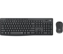 Resim Logitech MK295 Kablosuz Q Klavye ve Mouse Seti Siyah Logitech