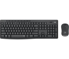 Resim Logitech MK295 Kablosuz Q Klavye ve Mouse Seti Siyah Logitech