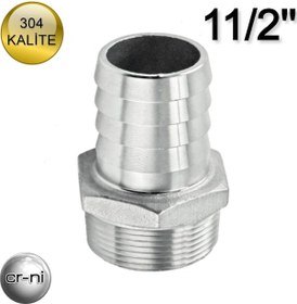 Resim Paslanmaz Krom 11/2'' Hortum Rekoru(Hortum Ucu) 304 Kalite 