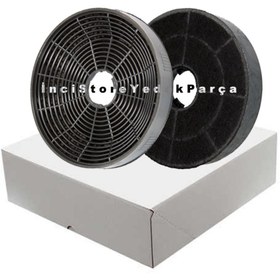 Resim VESTEL V15012393 ADW-6309 Ankastre Davlumbaz Aspiratör İçin Ø16CM 2 Adet (1 Kutu) Karbon Filtre 