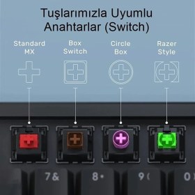 Resim Pureysma Düz Blank Keycap (2’li Set) | Yazısız Mekanik Klavye Tuş Başlığı | Cherry Mx Uyumlu 