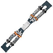 Resim 22mm El Yapımı Retro Deri Boncuk Dıy Saat Kayışı Huami Amazfit Gtr 47mm/samsung Galaxy Watch 46mm Etc. 