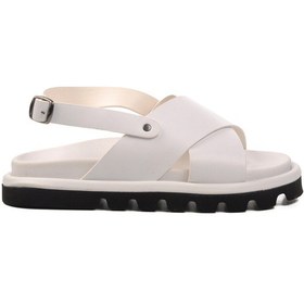 Resim Beyaz Kadın Düz Sandalet 150 Z Beyaz 