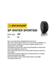 Resim Dunlop 175/65 R14 82T Sp Winter Sport 500 Dunlop Kış Lastiği 