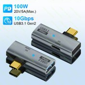 Resim PD 100W Hızlı Şarj, Veri Transferi ve OTG Fonksiyonu ile 2-in-1 USB Type-C Adaptörü - Dayanıklı Metal Yüzey, PVC Malzeme, Pil Gerektirmez - Telefonlar, Tabletler, MacBooks için Mükemmel - Modern USB Adaptör Tasarımı, USB C Adaptörü 