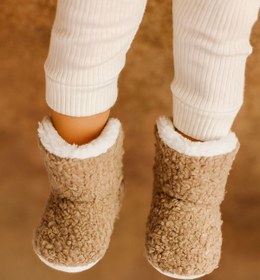 Resim Puppis Baby Organik Bebek Panduf, Ilkadım, Kaydırmaz Taban, Terletmeyen 