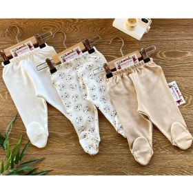 Resim 3'lü Penye Bebek Pijama Takım Aslan Pembe Kahverengi 