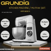 Resim Grundig 12 Farklı Hız Ayarı ve Zamanlayıcı Kmp 8650 S 1000 W 4 Lt Mutfak Şefi 