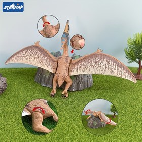 Resim STARMAP Gerçekçi Dinozor Eylem Figürü - Esnek Kollar, Artiküleli Kuyruk ve Çene, Başını Döndürür - Gençler İçin Eğitici Oyuncak, Erkek ve Kız Çocukları İçin İdeal Doğum Günü Hediyesi - T-Rex, Triceratops ve Stegosaurus Modelleri, Dinozor Odası Dekoru 