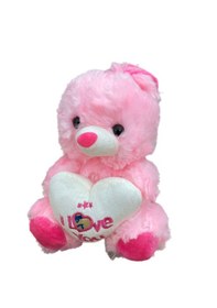 Resim I Love You Yazılı Kalpli Yastıklı Peluş Ayı 20 Cm 1 Adet 