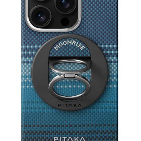 Resim Tactile Woven Yüzük Standlı iPhone 16 Pro MagSafe Uyumlu Aramid Fiber Kılıf Moonrise 