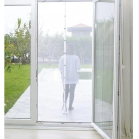 Resim Luas Mıknatıslı Kapı Sinekliği, Sinek Böcek Tutucu, Beyaz Tül Sineklik, Sivrisinek Ağı, Balkon Kapısı, Sürgülü Kapı, Teras Kapısı Için Mıknatıslı Perde 105 cm 