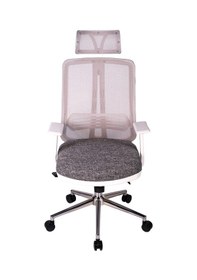 Resim Ofisbazaar Up Beyaz Fileli Yönetici Koltuğu Ergonomik Başlıklı Ofis Koltuğu Desenli Gri Gri 