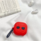 Resim Coverzone Samsung Galaxy Buds Pro 2 Ile Uyumlu Karakter Görünümlü Cartoon Kılıf Red Dog 