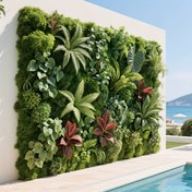 Resim 1 adet Açık Hava Yapay Yeşil Bitki Duvarı - Ev, Bahçe, Veranda, Düğün ve Tatil Partileri için Gerçekçi Sahte Sarmaşık Panel Dekoru - Tüm Mevsimler İçin Dayanıklı Plastik İç/Dış Mekan Dekorasyonu, Bakımı Yok, Konteyner Gerektirmez, Parti Dekorasyonu, Doğal Görünüm, Kolay Kurulum 
