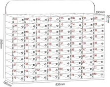 Resim Duvara Monte Şeffaf Cep Telefonu Soyunma Kutusu - Ofis Okulu Sınıf ve Fabrika için Kilitler ve Anahtarlar ile Akrilik Depolama - Güvenli 16 Telefon% 80 Görünürlük 