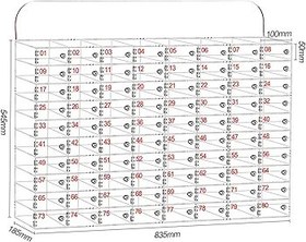 Resim Duvara Monte Şeffaf Cep Telefonu Soyunma Kutusu - Ofis Okulu Sınıf ve Fabrika için Kilitler ve Anahtarlar ile Akrilik Depolama - Güvenli 16 Telefon% 80 Görünürlük 
