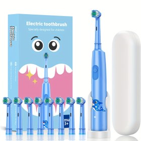 Resim Çocuklar için Elektrikli Diş Fırçası, 3 Temizleme Modu, USB Şarj Edilebilir 600mAh Lityum Polimer Batarya, Yumuşak Tüyler, Otomatik Derin Temizlik Diş Hijyeni 3-14 Yaş ve Yetişkinler için 