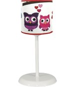 Resim ŞENAY AYDINLATMA Çocuk Odası Silindir Kumaş Abajur-fuşya Baykuş 