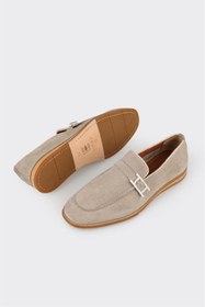 Resim Elle Shoes Bej Deri Erkek Loafer 