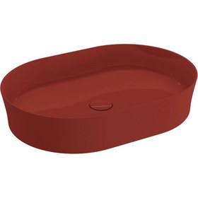 Resim Bocchi Slim Line Oval Lavabo 55x38 Cm Parlak Kırmızı 