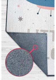 Resim Homshtag Minik Kaşif Beyaz Çocuk Odası Halısı Minimal Çocuk Halısı Çok Renkli 