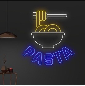 Resim Pasta Yazılı Ve Şekilli Neon Tabela Mavi 