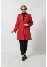 Resim Moda Berray 1670 Düğmeli Cep Detaylı Bondit Ceket Kırmızı 