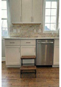 Resim Hier Dekoratif Masif Ahşap 2 Basamaklı Mutfak Merdiveni Mutfak Basamağı Tabure kahverengi 