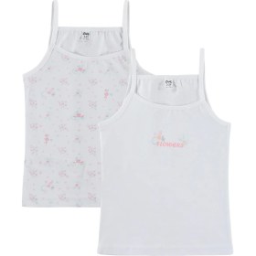 Resim Civil Girls Flowers 2-10 Yaş Kız Çocuk 2'li Atlet - Standart 10-11 Yaş 