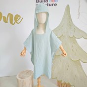 Resim BEACH Ultra-Soft Hypoallergenic Muslin Banyo Havlusu - Işık Mavi Kapüşonlu Poncho Ayı Tasarımı ile, Hızlı Kuruyan ve Emici, Plaj, Havuz, Banyo için - Modern Karakter Stili, Çocuklar için Banyo Havluları, Havuz Kenarı Aksesuarı, Eğlenceli Tasarım, Hızlı Kuruyan Kumaş 