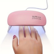 Resim Taşınabilir Mini Tırnak Lambası - 6 LED Işıklı, Pembe ve Beyaz, USB ile Çalışan, Katlanabilir Tasarım, Jel Cila ve Kurutma için Uygun - El, Ayak ve Tırnak Bakımı İçin İdeal Seçim 