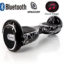 Resim Citymate CS-600 Kasa Siyah Dalga Grafity 6.5" Bluetooth Hoparlörlü Elektrikli Kaykay Hoverboard 