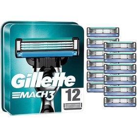 Resim Gillette Mach3 Yedek Tıraş Bıçağı 12'li 