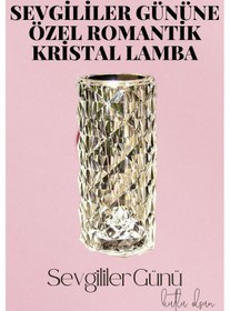 Resim Sevgililer Gününe Özel Romantik Kristal Gece Lambası Sevgiliye Hediye Renkli 
