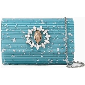 Resim Kurt Geiger Party Eagle Şık Kadın Clutch Ve Omuz Çantası Mavi 