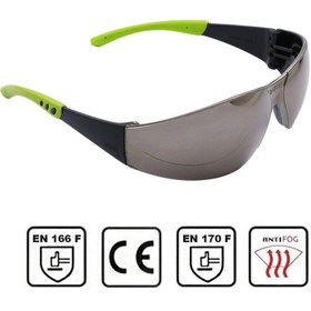 Resim NZB Bisiklet Gözlüğü Uv Korumalı Silikonlu Antifog Bisikletçi Gözlük Aynalı Gümüş 