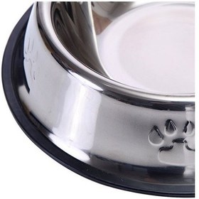 Resim Mp060 Pati Desenli Çelik Mama Kabı 24 Oz = 710 Ml 